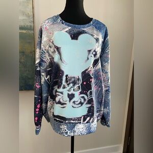 NWT Made in Italy denim patchwork - One Size ptp 26”